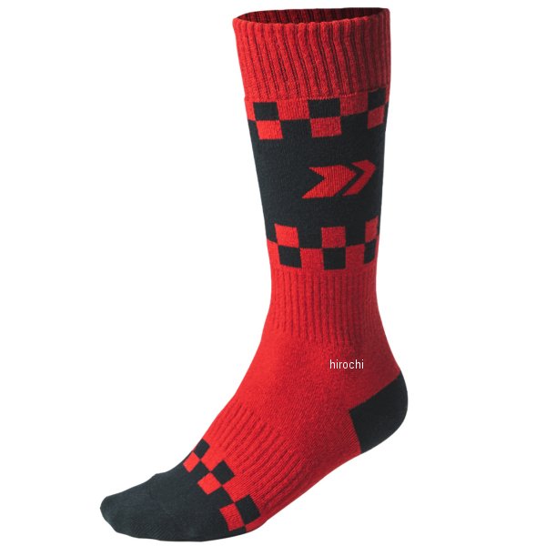 DG1121-004-005 ディーエフジー DFG モトソックス ユース 赤 YLサイズ