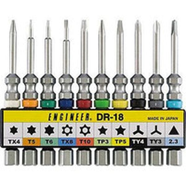 DR18 368-7520 (株)エンジニア エンジニア 特殊ネジ用ビットセット
