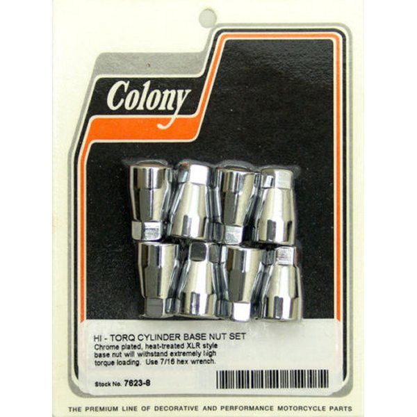 DS-189966 7623-8 コロニー Colony Machine シリンダーベース ナット 57年-84年 XL クローム (8個入り)