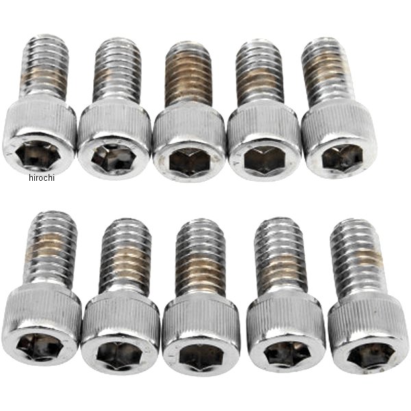 DS-190543 DRAG 六角穴付きボタンボルト 5/16"-18 x 5/8インチ(16mm) クローム/ローレット (10個入り)