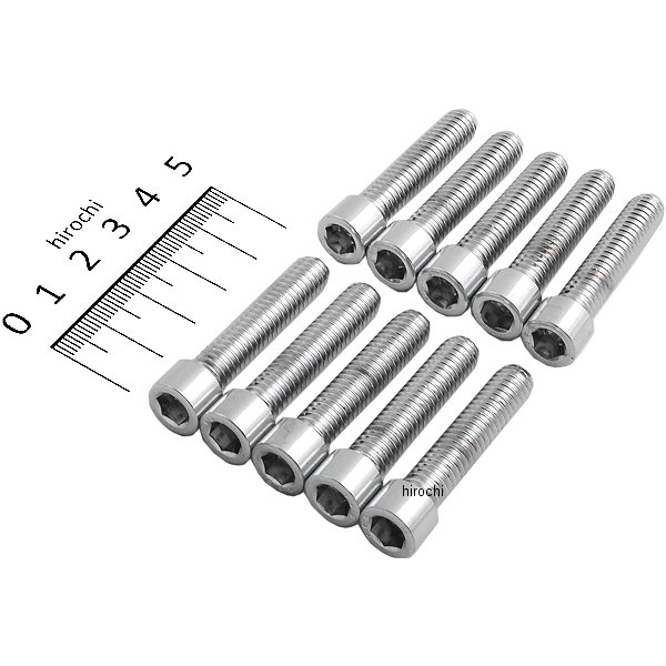 DS-190548S DRAG 六角穴付きボタンボルト 5/16"-18 x 1.5インチ(38mm) クローム/無地 (10個入り)