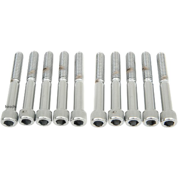 DS-190551 DRAG 六角穴付きボタンボルト 5/16"-18 x 2.25インチ(57mm) クローム/ローレット (5個入り)