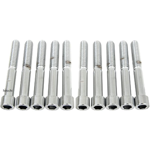DS-190551S DRAG 六角穴付きボタンボルト 5/16"-18 x 2.25インチ(57mm) クローム/無地 (5個入り)