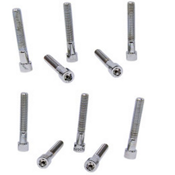 DS-190574S DRAG 六角穴付きボタンボルト 5/16"-24 x 1.75インチ(44mm) クローム/無地 (10個入り)