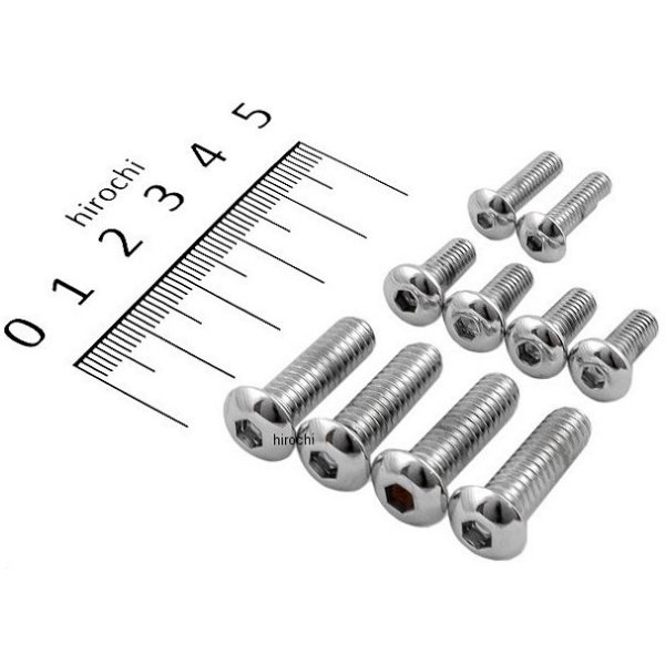 DS-190720 DRAG クラッチ/ブレーキクランプ用ネジ 96年-17年 クローム (4個入り)