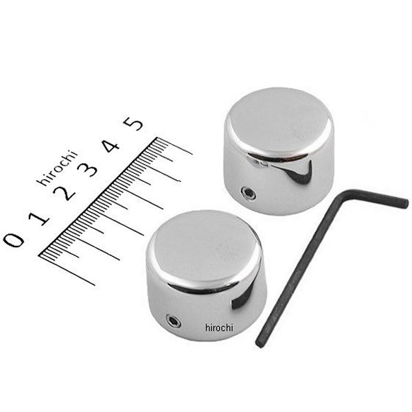 DS-222881 DRAG アクスル キャップ フロント 3/4インチ 72年-06年 FX/XL スムース クローム 左右ペア