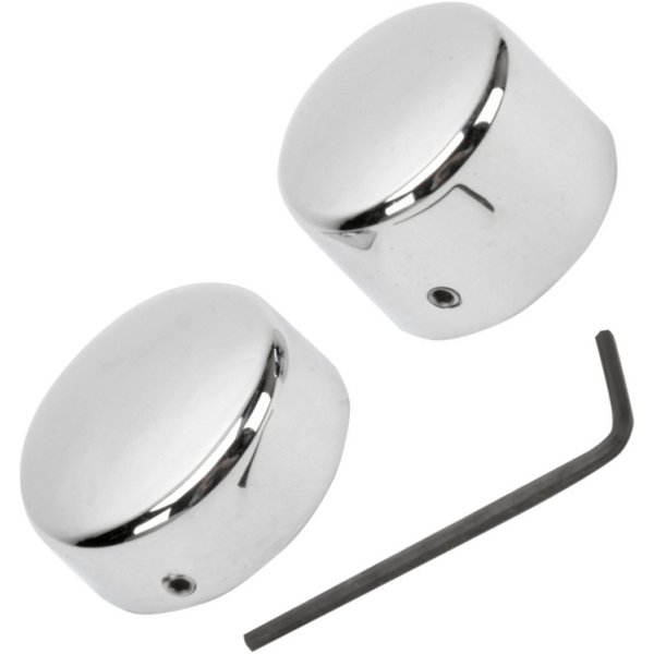 DS-222884 DRAG リア アクスルキャップ 3/4インチ 73年-80年 FX/FL/XL クローム (左右ペア)