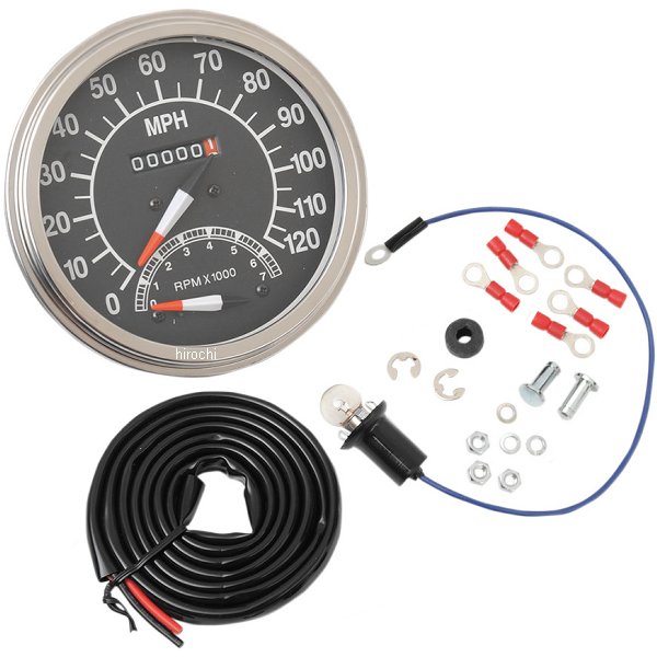 DS-243871 DRAG スピードメーター/タコメーター(マイル表示) 5インチ 1:1 ダッシュマウント 68年-84年 フェイス