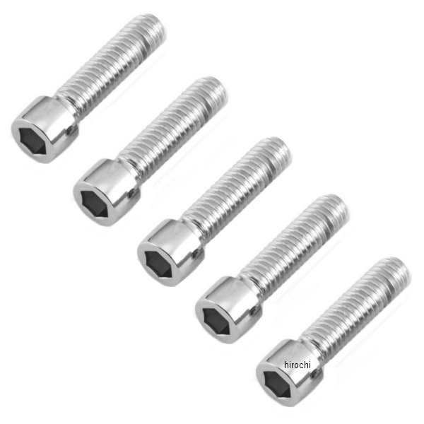 DS-192302 DRAG 六角穴付きボタンボルト 7/16"x 14 x 1.25インチ(32mm) クローム/無地 (5個入り)
