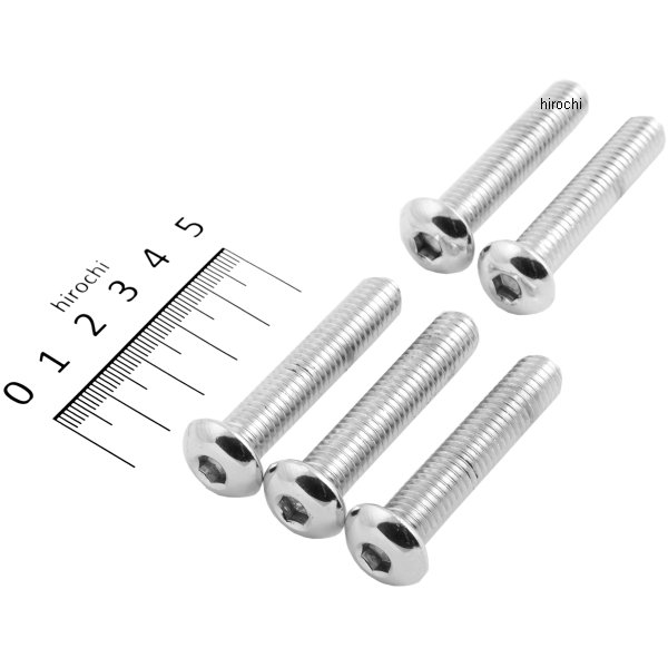 DS-192330 DRAG 六角穴付きボタンボルト 3/8"x 16 x 2インチ(51mm) クローム (5個入り)