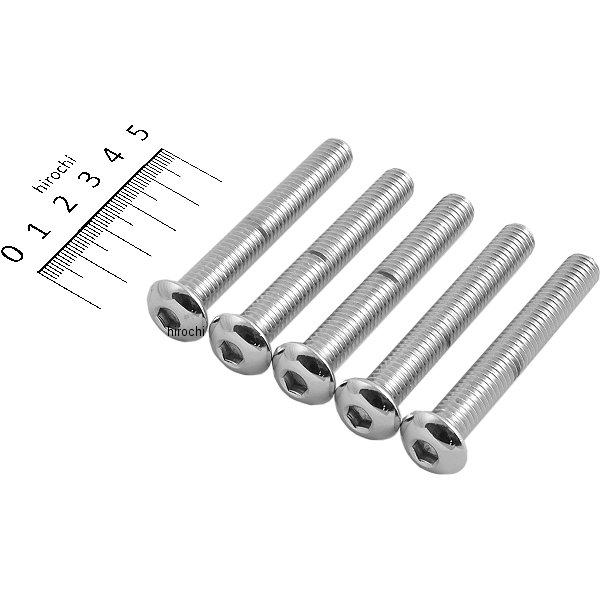 DS-192333 DRAG 六角穴付きボタンボルト 3/8"x 16 x 2.75インチ(70mm) クローム (5個入り)