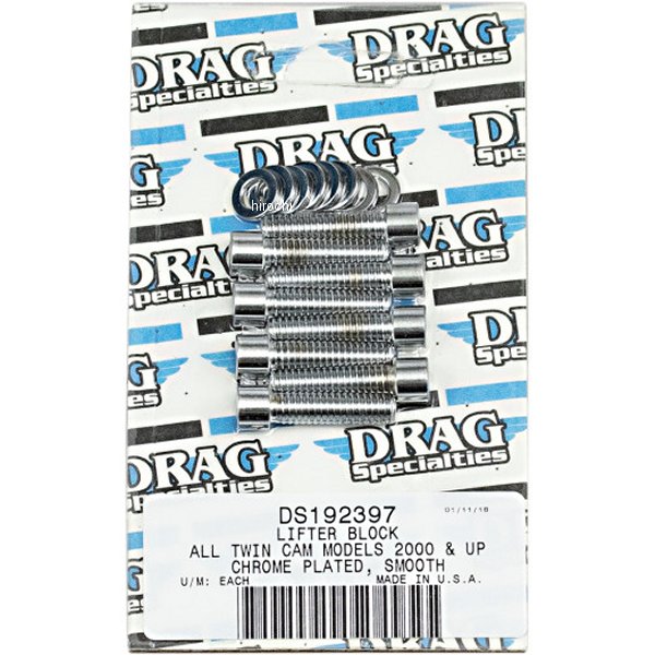 DS-192397 DRAG ボルトキット リフターベース 99年-17年 Twin Cam クローム/無地
