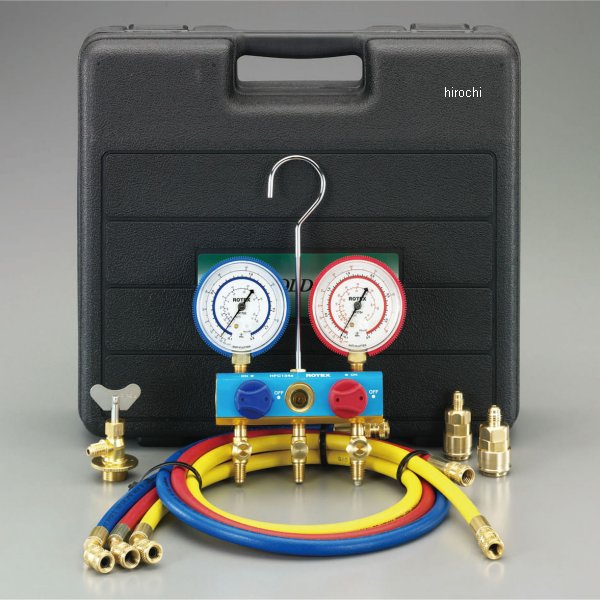 EA101N-5A エスコ ESCO R134a ゲージマニホールドキット(カーエアコン用)