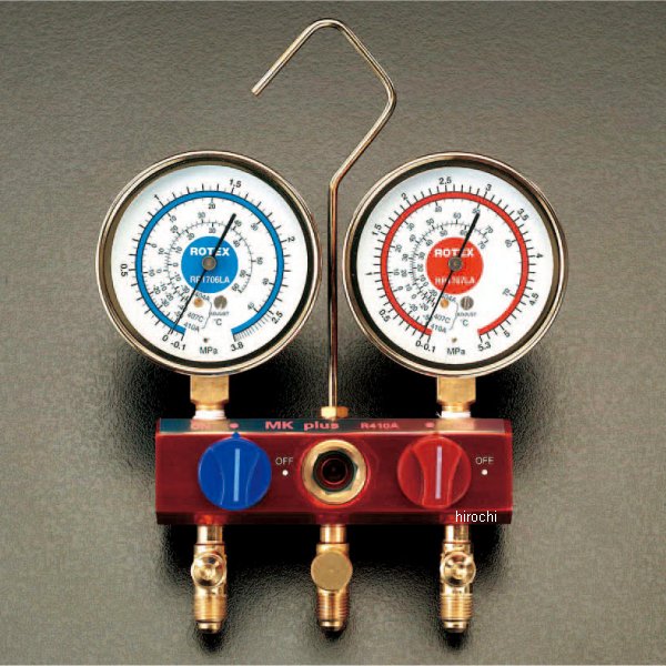 EA101TR-7 エスコ ESCO R410A ボールバルブ式ゲージマニホールド