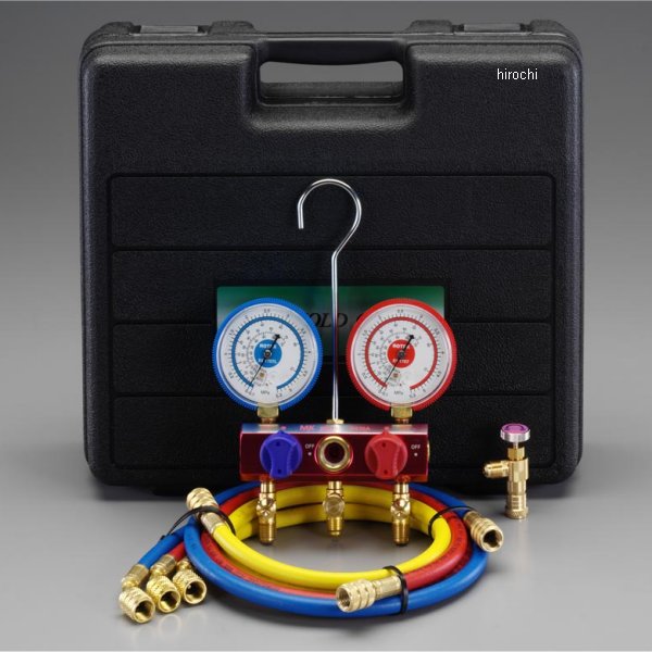 EA101TR エスコ ESCO R410A ボールバルブ式マニホールドキット(ヒートポンプ)