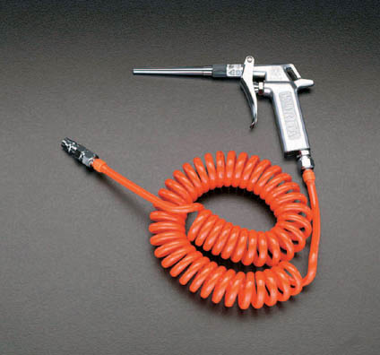 EA123AE-21 エスコ ESCO エアーブローガン(100mmノズル プラグ付ホース付)