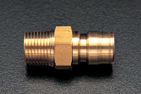 EA140AD-3 エスコ ESCO R 3/8" オスねじプラグ(中圧用/真鍮製)