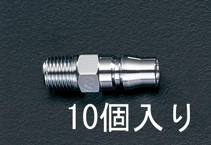 EA140DB-3 エスコ ESCO R 3/8" オスねじプラグ(10個)