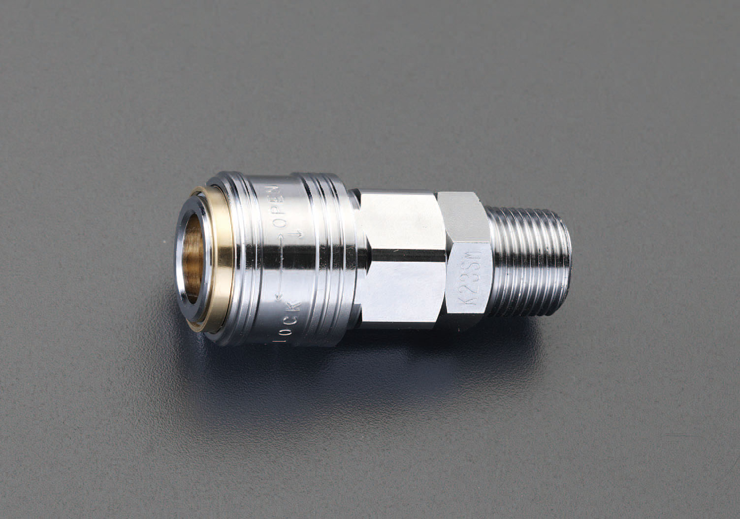 EA140DP-2R エスコ ESCO R 1/4" オスねじカップリング(ワンプッシュ/ロック)