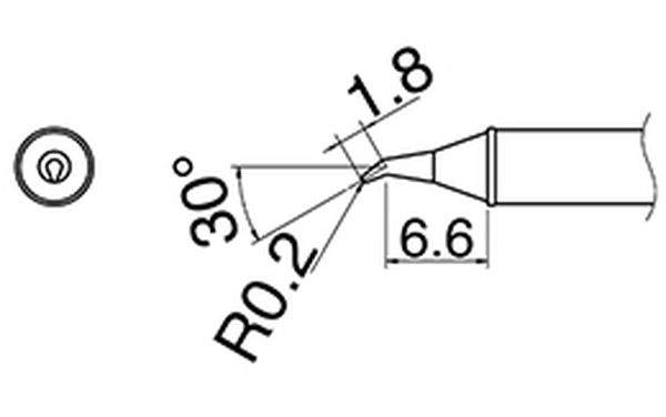 EA304AL-41 エスコ ESCO R0.2mm 交換用こて先 (EA304AL用)