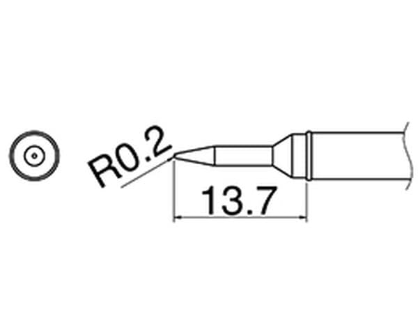 EA304AL-6 エスコ ESCO R0.2mm 交換用こて先 (EA304AL用)