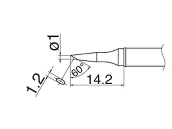 EA304AL-8 エスコ ESCO φ1.0mm 交換用こて先 (EA304AL用)