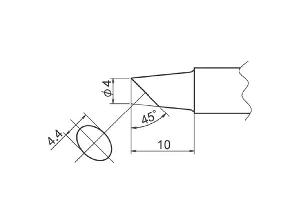 EA304AP-7 エスコ ESCO φ4.0mm 交換用こて先 (EA304AP用)