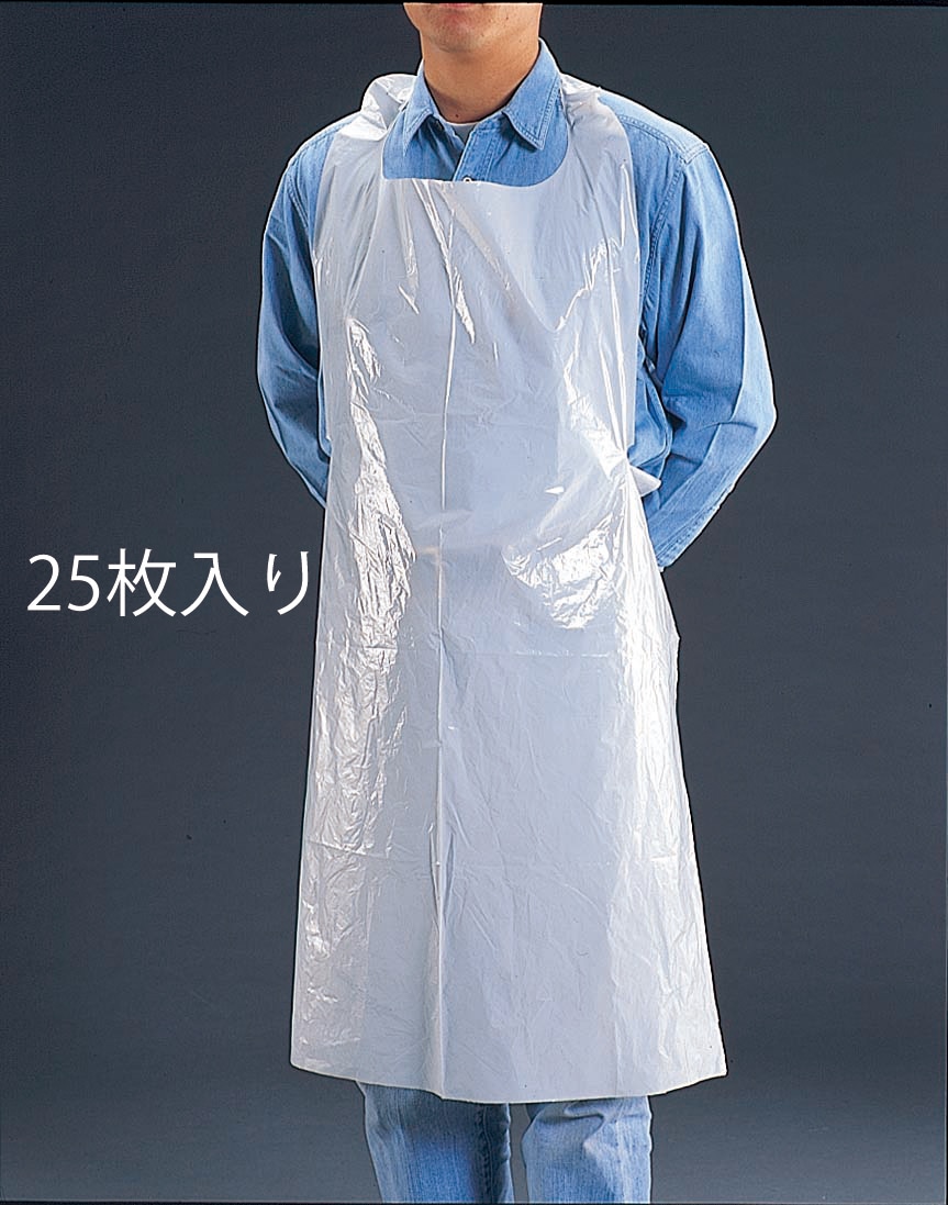 EA355A エスコ ESCO 74x114cm エプロン(使い捨て/25枚)