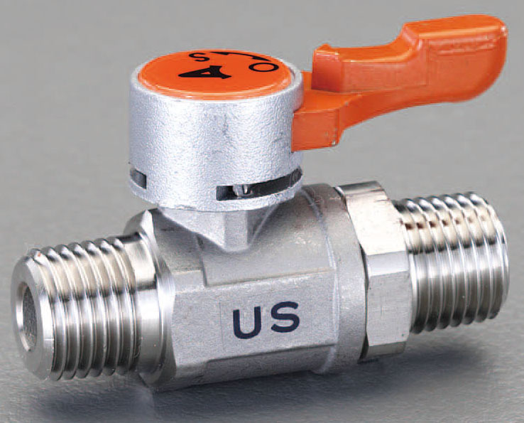 EA425CC-2 エスコ ESCO R 1/4"xR 1/4" ミニボールバルブ(ステンレス製)
