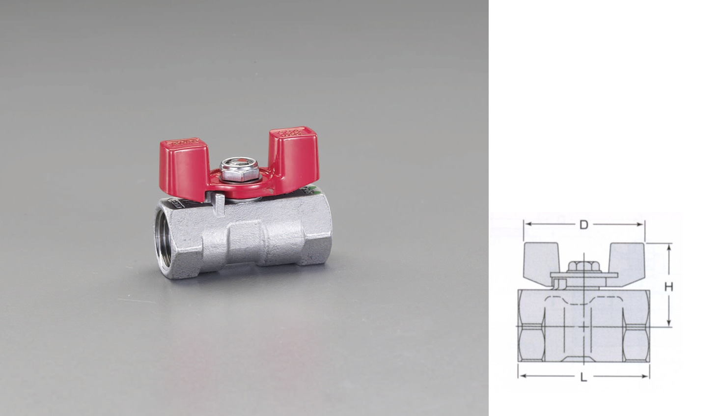 EA470AF-6 エスコ ESCO Rc 3/4" ボールバルブ(ステンレス製)