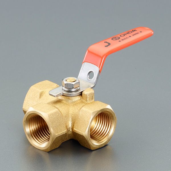 EA470AT-3 エスコ ESCO Rc 3/8" 三方ボールバルブ(真鍮製)