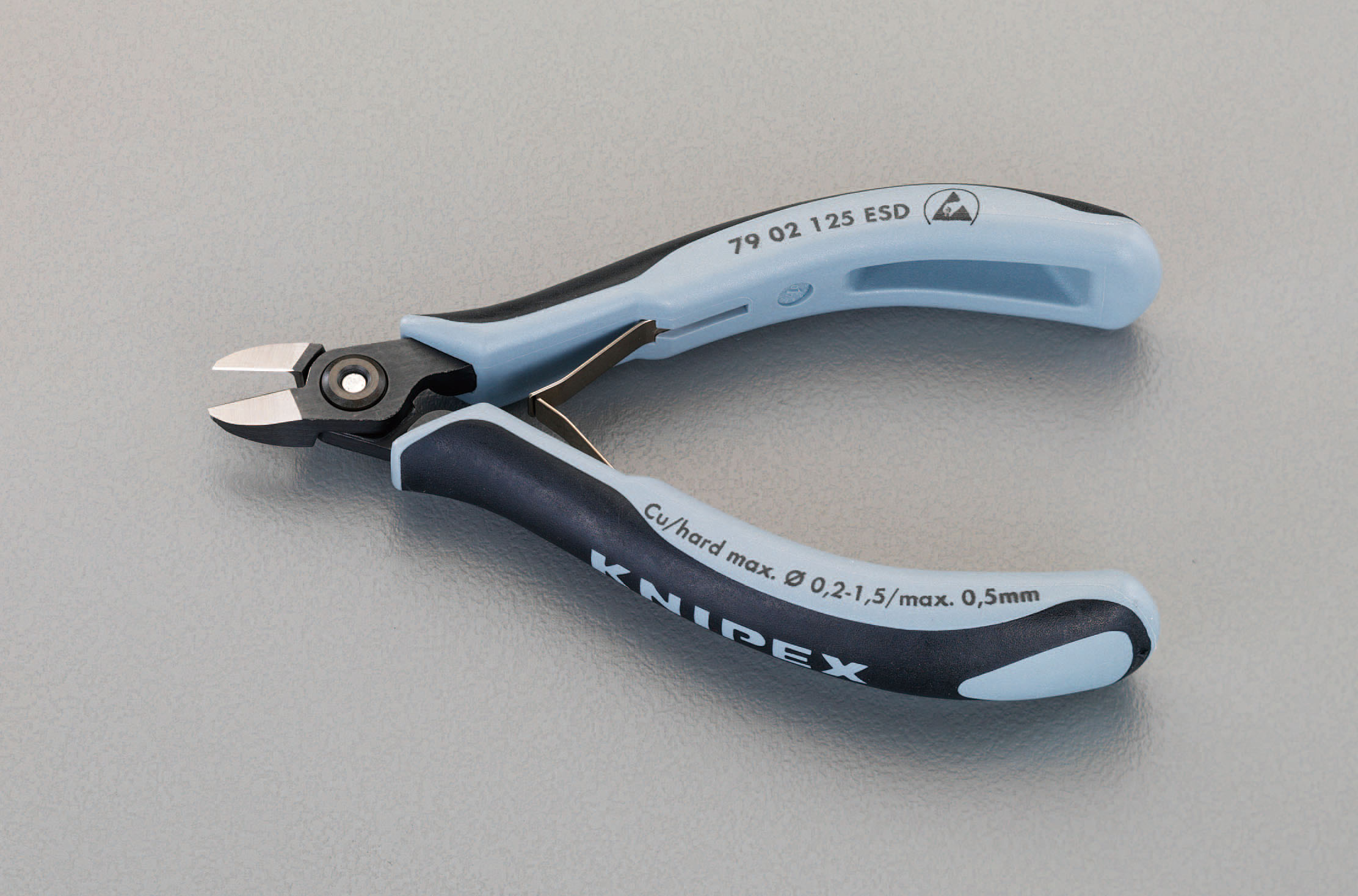 EA535KG-12 エスコ ESCO 125mm 精密用ニッパー(ESDグリップ/バネ付)