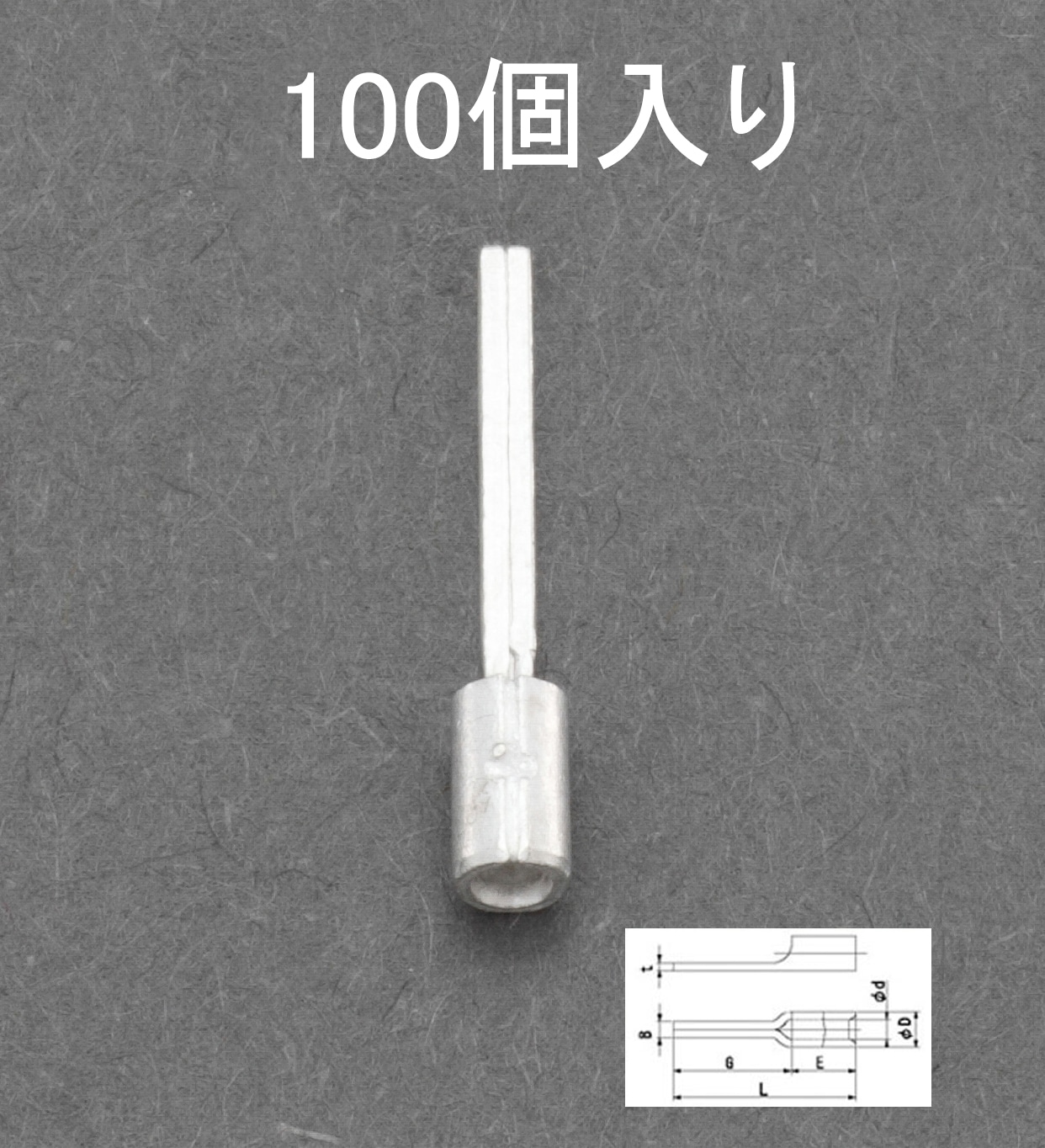 EA538MP-22 エスコ ESCO 0.75 - 11mm2 BT形 裸圧着端子(100個入り)