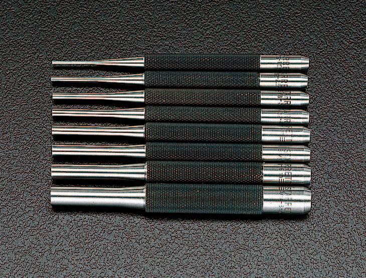 EA572CD エスコ ESCO 1/16"-5/16" ドライブピンポンチ(8本組)