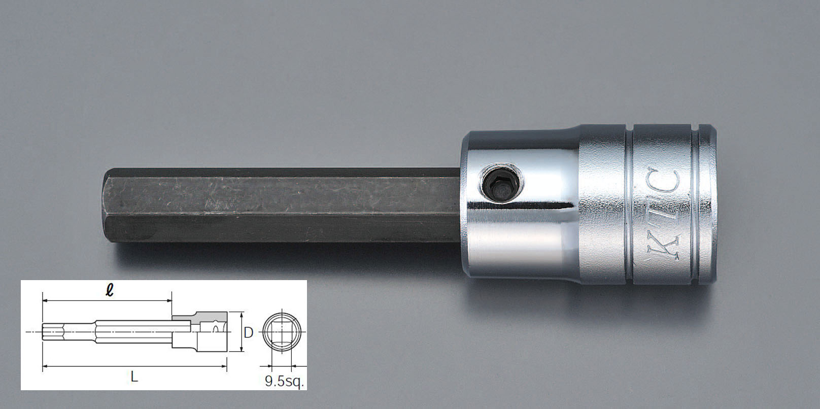 EA618PW-5 エスコ ESCO 3/8"sqx 5mm ヘックスビットソケット