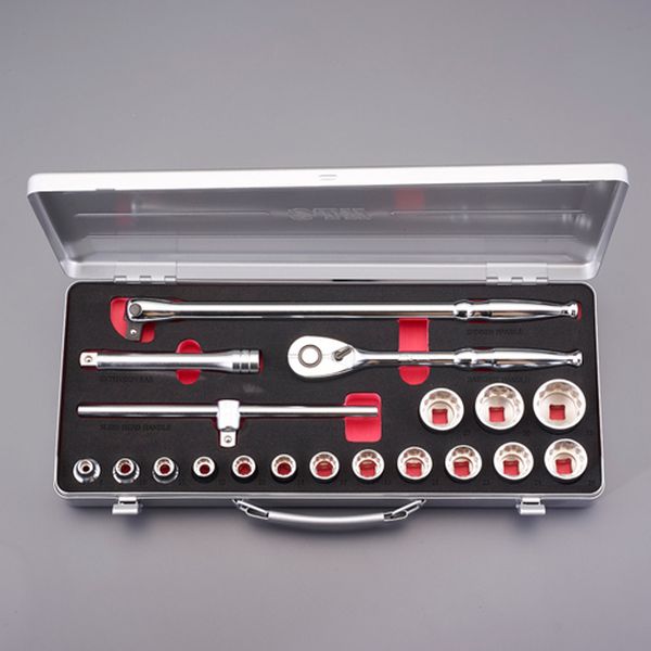 EA618R-7 エスコ ESCO 1/2"DR ソケットレンチセット(19個組)