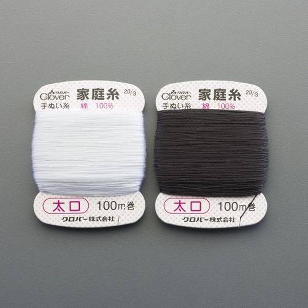 EA628AX-62 エスコ ESCO ＃20x 100m 縫糸(綿製/白・黒)