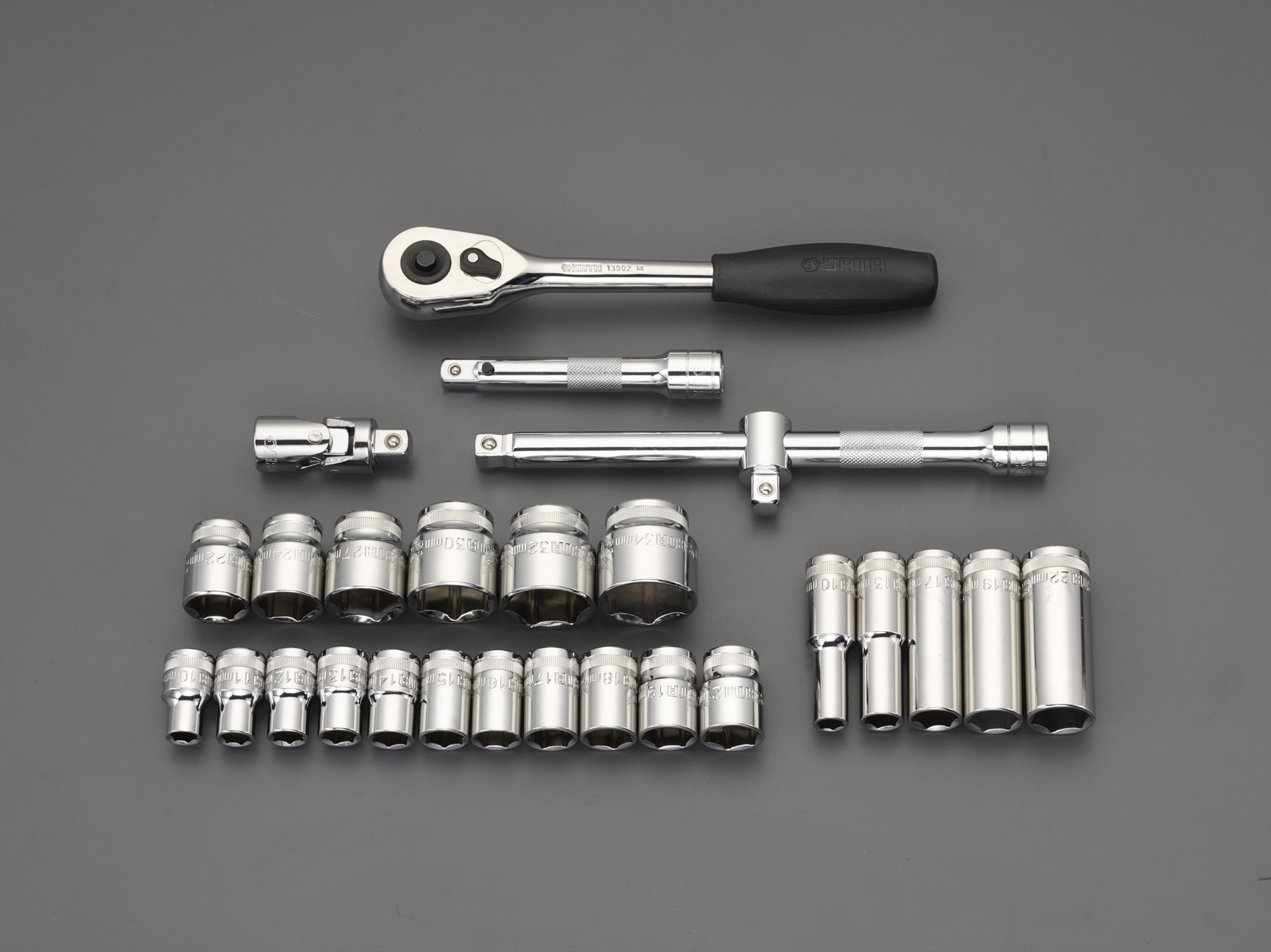 EA687YA-5 エスコ ESCO 1/2"sq ソケットレンチセット(トレー入り)