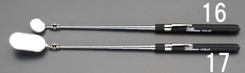 EA724CD-17 エスコ ESCO 25x50mm/134-718mm 点検ミラー(伸縮型)