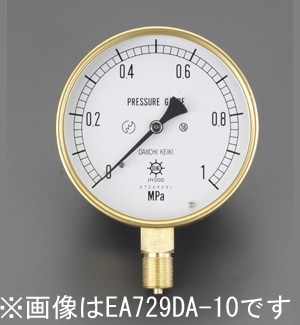 EA729DA-20 エスコ ESCO G 3/8"/ 75mm/ 0-2.0MPa 圧力計