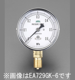 EA729GL-20 エスコ ESCO 75mm/0-2.0MPa 圧力計(耐脈動圧形)
