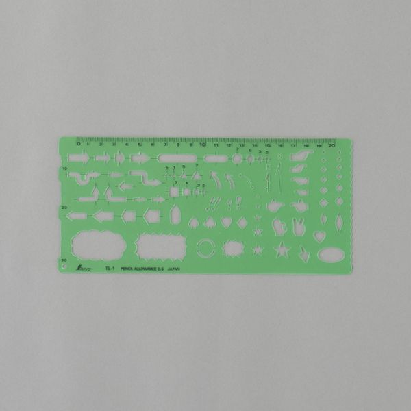 EA736MB-35 エスコ ESCO 105x230mm 矢線記号定規