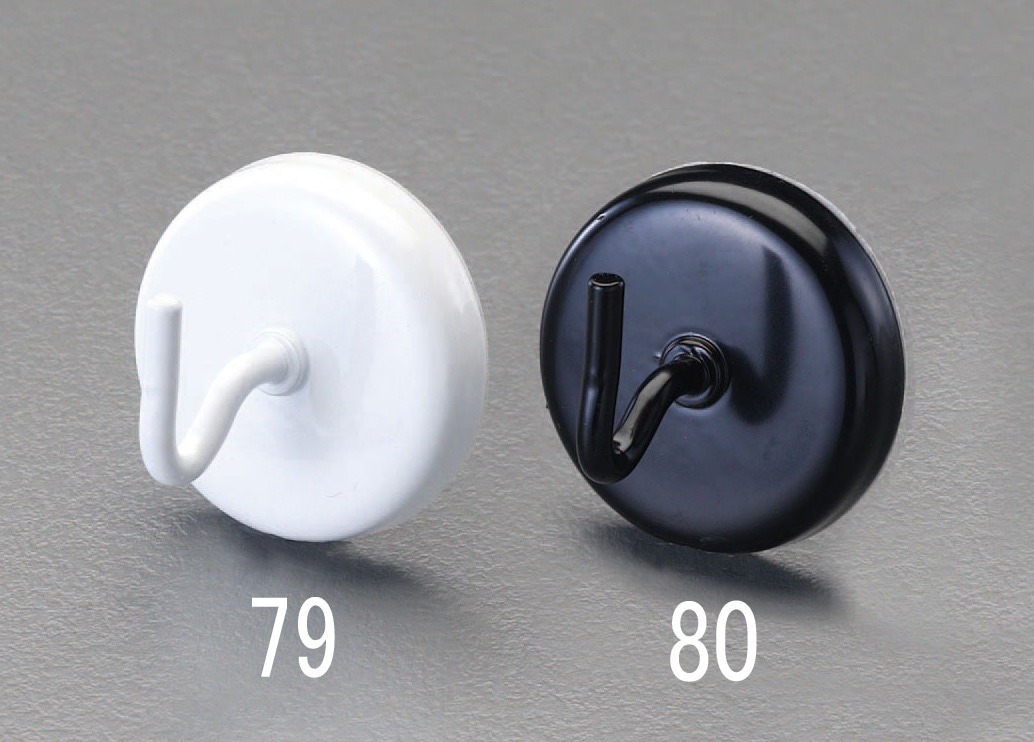 EA762FG-79 エスコ ESCO 32mm/1.5kg フック(マグネット付/白)