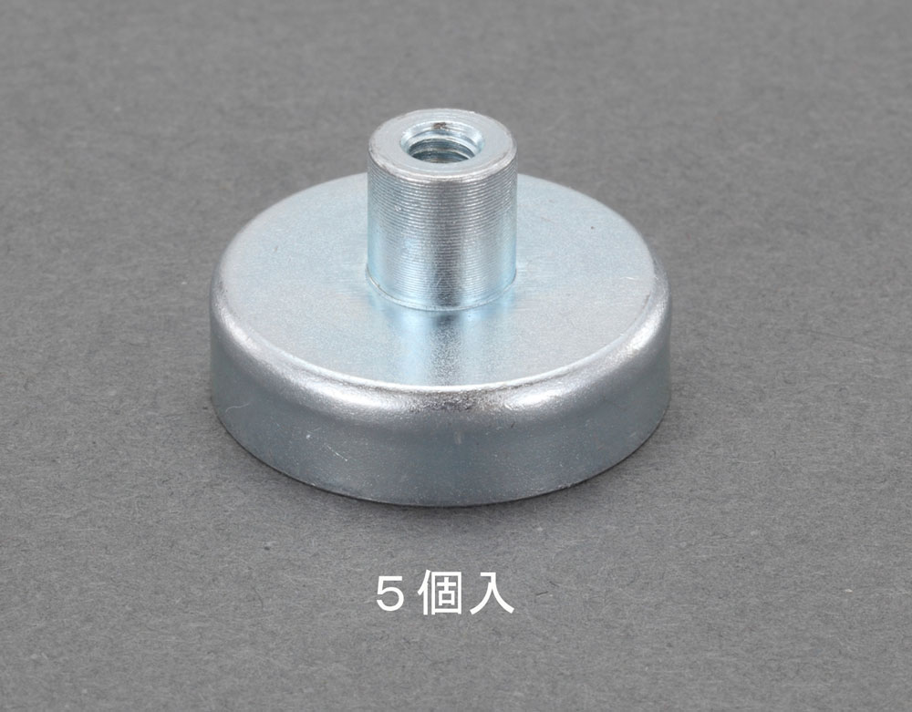 EA781EH-16 エスコ ESCO φ32x7.0mm 強力マグネット(ねじ穴付/5個)