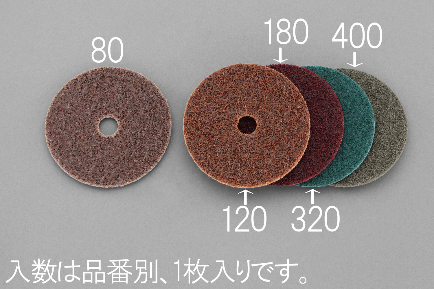EA809MB-80 エスコ ESCO 100mm/# 80 ディスクペーパー 2枚