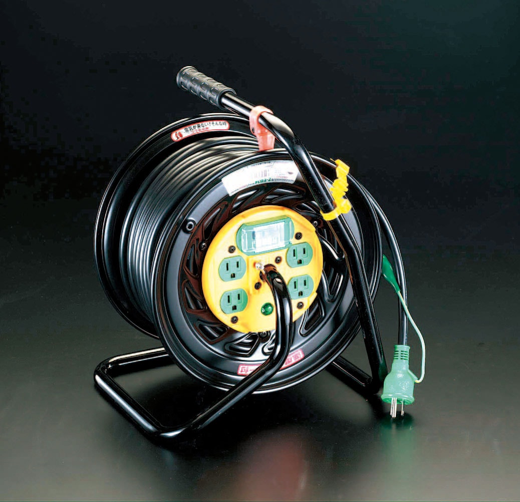 EA815DA-3 エスコ ESCO AC125V/30mコンセント固定リール 漏電遮断器付