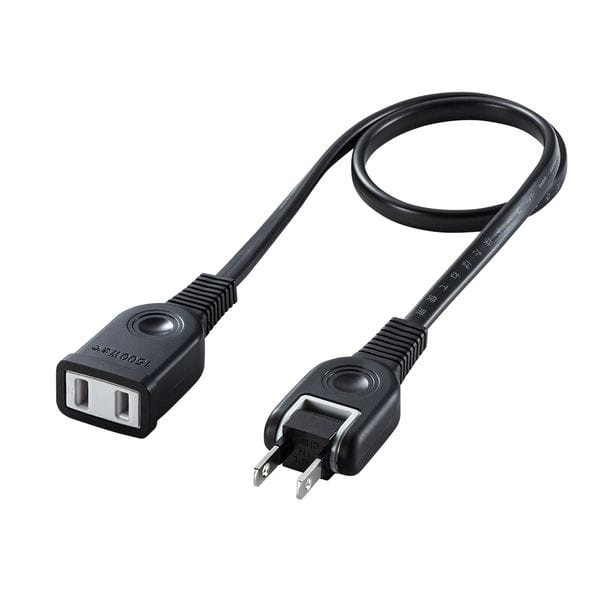 EA815GA-93 エスコ ESCO AC125V/15Ax0.5m 延長コード(スイングプラグ/黒)