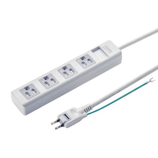 EA815GM-252 エスコ ESCO AC125V/15Ax5m タップ (4口/3P/シャッター付)