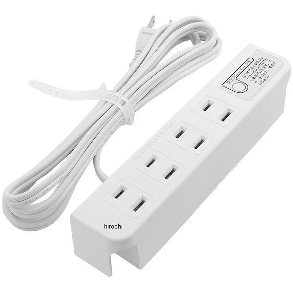 EA815HM-4W エスコ ESCO AC125V/15Ax1.9m コンセント/ネジ止 ブレーカー付/白