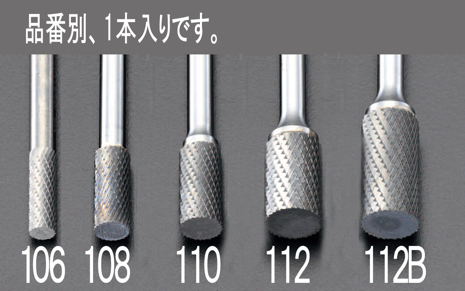 EA819JA-112B エスコ ESCO 12x25mm/ 6mm軸 超硬カッター ステンレス用